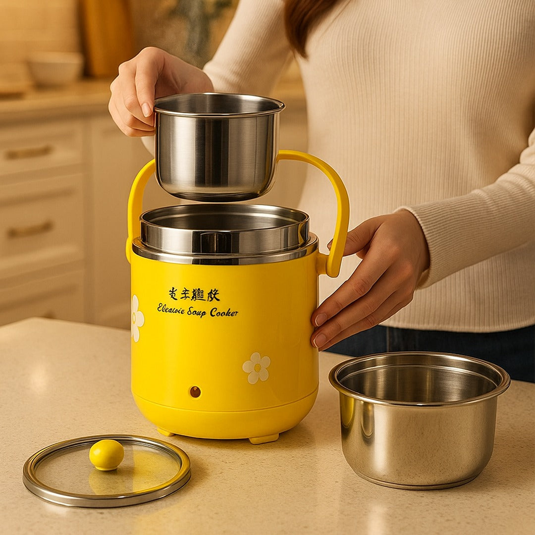 3 in 1 Electric Cooker With Dish and Lunch box