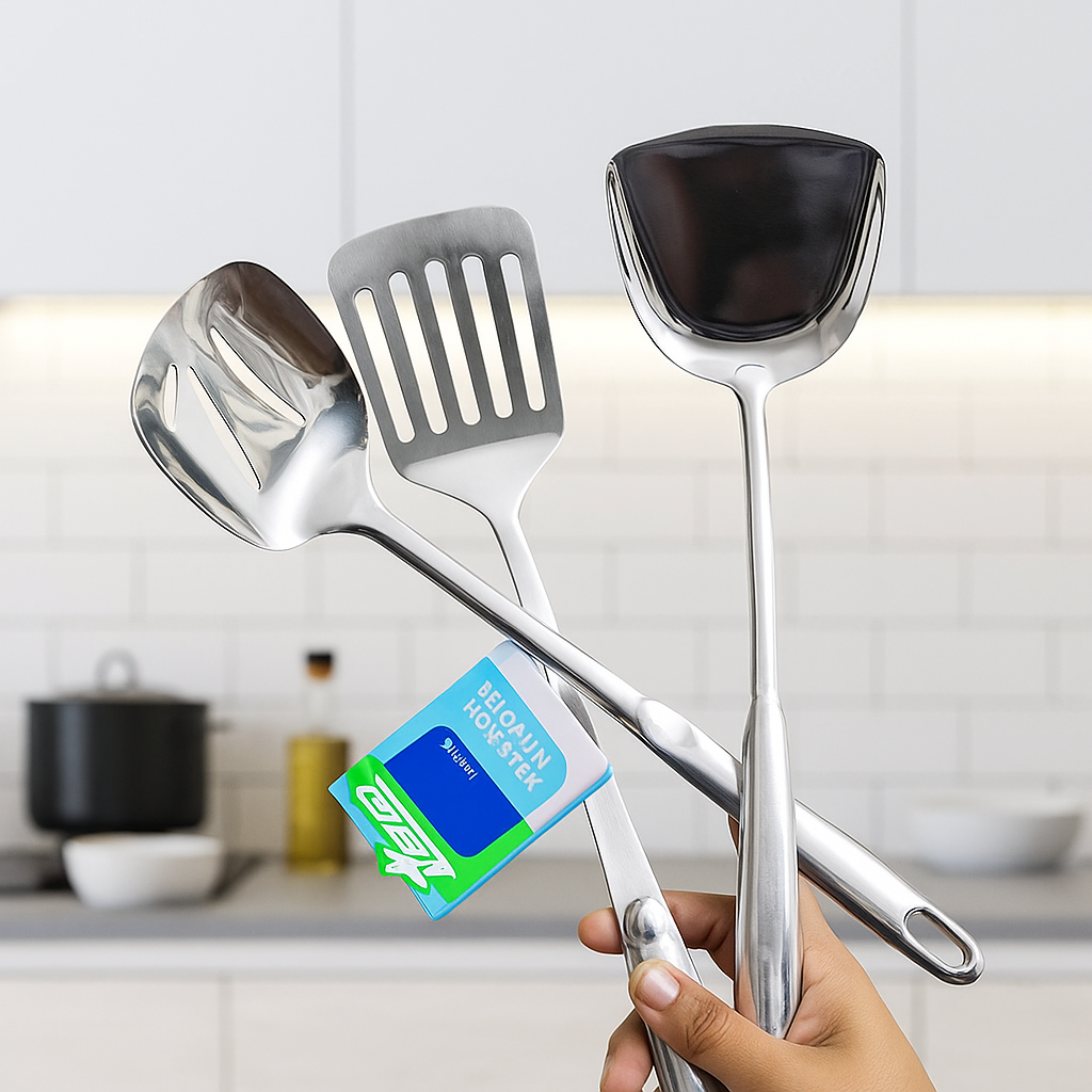 Stainless Steel Kitchenware Spatula Spoon Set | 4 pieces set