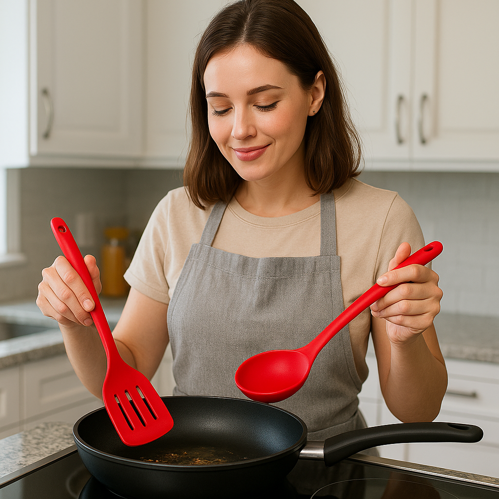 Silicon Spatula 4 PCs | High Quality Spatula Set