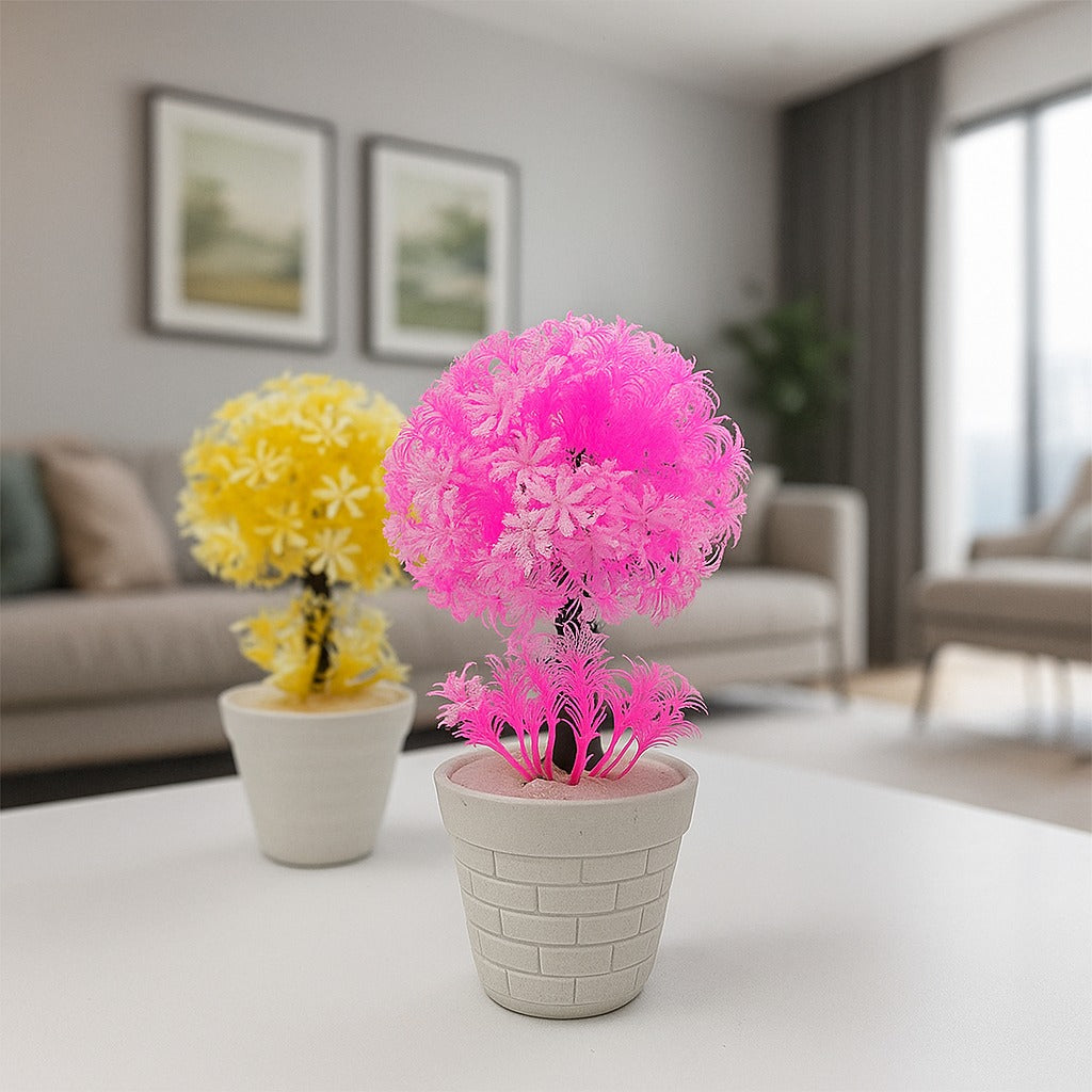 Artificial Plant with bricks Pot