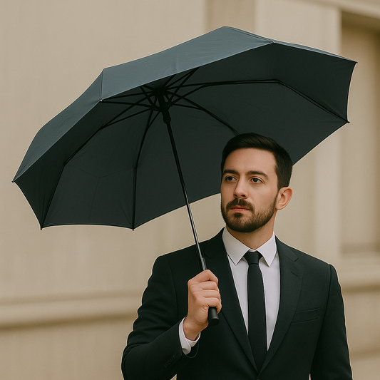 Umbrella with LED Flashlight