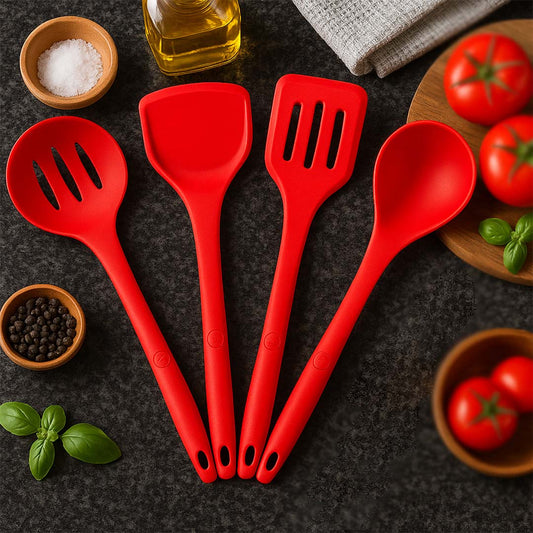 Silicon Spatula 4 PCs | High Quality Spatula Set